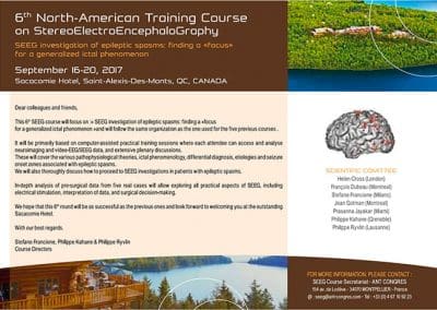 6TH NORTH-AMERICAN TRAINING COURSE ON STEREOELECTROENCEPHALOGRAPHY (SEEG) CANADA